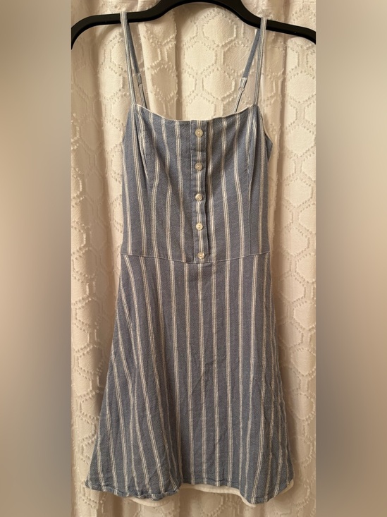 Hollister Dresses & Skirts - Hollister Blue and White Striped Button-Front Sundress